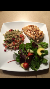 Chicken, couscous and salad